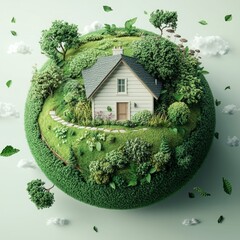 Environmental protection: green building concept.