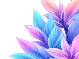 Fototapeta premium Vibrant Pastel Leaves