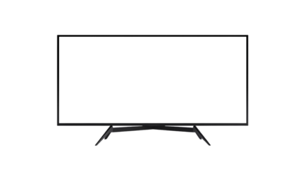 Photo of modern TV isolated on transparent background.png