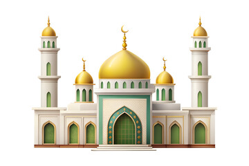 little prayer mosque icon on white