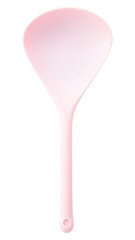 PNG A pink rubber spoonula tool white background silverware.