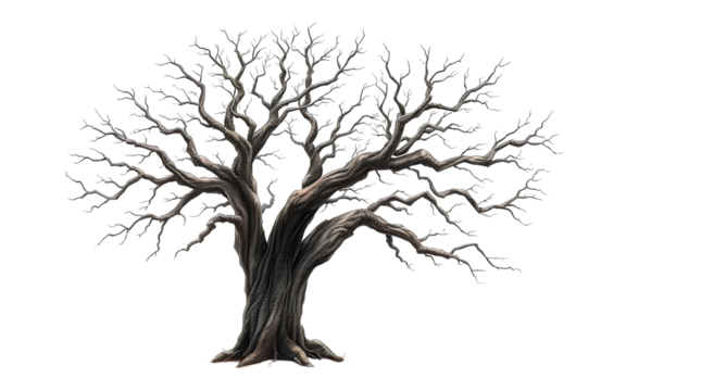 Photo of  barren tree isolated on transparent background.png