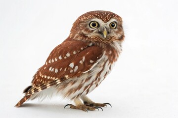 ferruginous pygmy owl isolated on white background