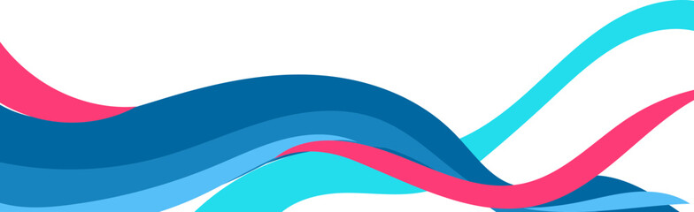 Elegant Blue red Flow Curve