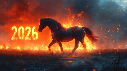 Red Fire Horse Symbol of 2026