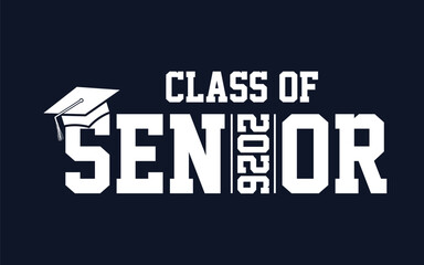 Class of 2026 vector, Class of 2026 vector illustration. Editable class of 2026 typography design vector
