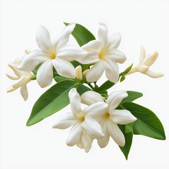 Fototapeta premium White jasmine flower cutout on transparent background
