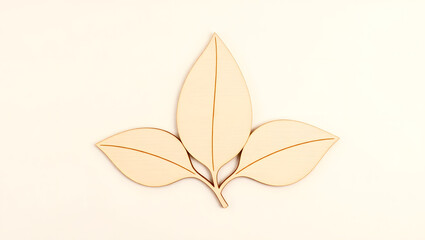 Obraz premium Wood leaf design
