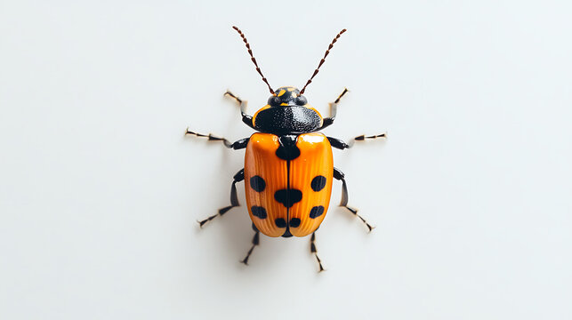 A single junebug isolated on a white background.