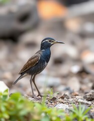 Obraz premium Stunning Close-Up of a White-browed Wagtail Bird