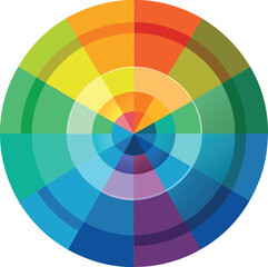 Obraz premium Vibrant Artistic Color Wheel Spectrum with Dynamic Gradient Shades