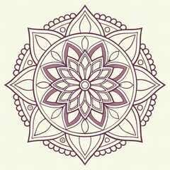 Intricate Floral Mandala Silhouette