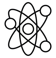 set of atom icons illustration. logo