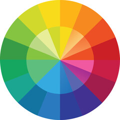 Obraz premium Vibrant Artistic Color Wheel Spectrum with Dynamic Gradient Shades
