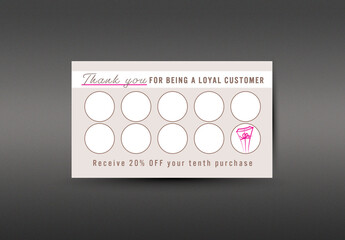 Small business loyalty card template card. Thank you card, loyalty card and gift card editable template. VIP card with discount for clients