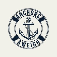 Anchors Aweigh Nautical Badge