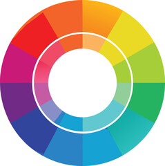 Obraz premium Vibrant Artistic Color Wheel Spectrum with Dynamic Gradient Shades