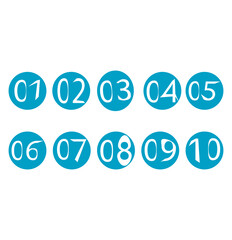 set of 1 to 10 counting  icon vector  illustration 