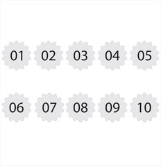 set of 1 to 10 counting  icon vector  illustration 