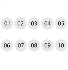 set of 1 to 10 counting  icon vector  illustration 