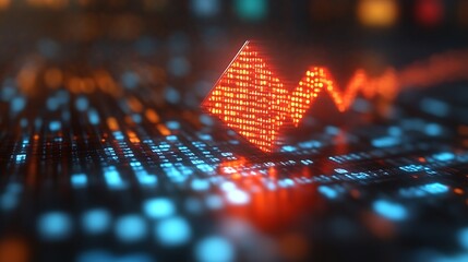 Digital Data Shows Decreasing Stock Market Trend