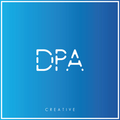 DPA Creative Minimal monogram and logo. Elegant leaves. Modern design. Premium Vector latter logo design. Creative Logo. Vector Illustration logo. letters Logo. Brand Identity Logo. Company Logo.