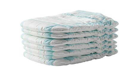 stack of diapers isolated