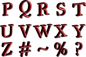Vibrant 3D Text Effects – Premium Red Beveled Capital Letters Ideal for logos, titles, and emphasis work for: Social media headers & ads Print designs Any project needing bold, dimensional text