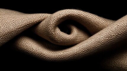 Fototapeta premium Beige fabric draped in a dynamic swirl