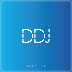 DDJ Creative Minimal monogram and logo. Elegant leaves. Modern design. Premium Vector latter logo design. Creative Logo. Vector Illustration logo. letters Logo. Brand Identity Logo. Company Logo.