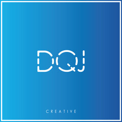 DQJ Creative Minimal monogram and logo. Elegant leaves. Modern design. Premium Vector latter logo design. Creative Logo. Vector Illustration logo. letters Logo. Brand Identity Logo. Company Logo.