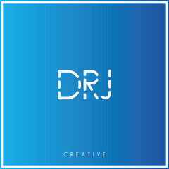 DRJ Creative Minimal monogram and logo. Elegant leaves. Modern design. Premium Vector latter logo design. Creative Logo. Vector Illustration logo. letters Logo. Brand Identity Logo. Company Logo.
