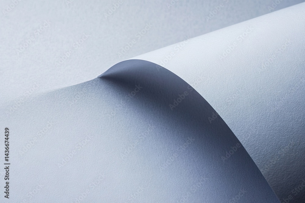 Poster light gray paper with a smooth curve