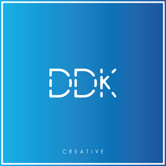 DDK Creative Minimal monogram and logo. Elegant leaves. Modern design. Premium Vector latter logo design. Creative Logo. Vector Illustration logo. letters Logo. Brand Identity Logo. Company Logo.