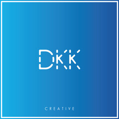DKK Creative Minimal monogram and logo. Elegant leaves. Modern design. Premium Vector latter logo design. Creative Logo. Vector Illustration logo. letters Logo. Brand Identity Logo. Company Logo.