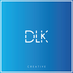 DLK Creative Minimal monogram and logo. Elegant leaves. Modern design. Premium Vector latter logo design. Creative Logo. Vector Illustration logo. letters Logo. Brand Identity Logo. Company Logo.