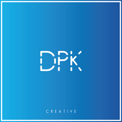DPK Creative Minimal monogram and logo. Elegant leaves. Modern design. Premium Vector latter logo design. Creative Logo. Vector Illustration logo. letters Logo. Brand Identity Logo. Company Logo.