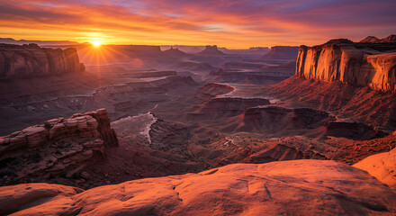 sunset in the mountains