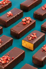 Indulge yourself in these delicious chocolate bars elegantly adorned with