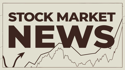 Stock Market News Headline Close-up Vector Art Financial Reporting Illustration
