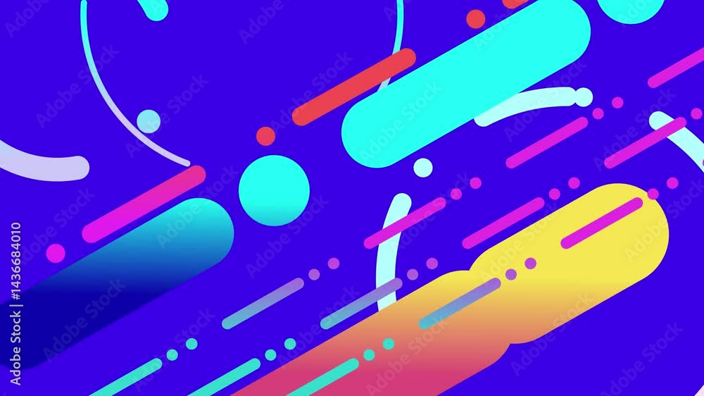 Poster abstract background color line. minimal modern motion design. animation 2d