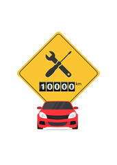 Car service concept stock illustration