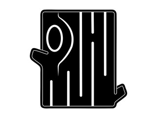 vector illustration of a silhouette of wood