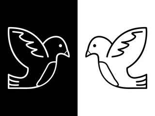 Obraz premium two white doves with heart