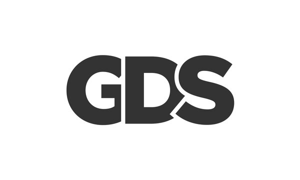 GDS logo design template with strong and modern bold text. Initial based vector logotype featuring simple and minimal typography. Trendy company identity.
