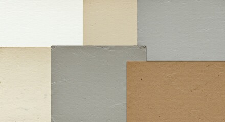 Fototapeta premium Textured Paper Backgrounds in Neutral Tones for Graphic Design