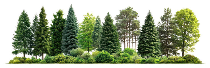 Fototapeta premium PNG Group of trees forest nature green.
