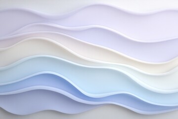 Soft, flowing layers create serene, abstract composition in cool