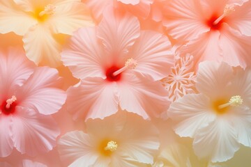 Delicate flowers in soft hues create serene and vibrant floral t