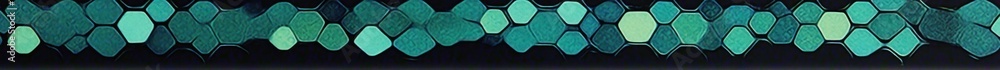 Aufkleber abstract image with hexagonal shapes in turquoise and green. the background is dark. for a wallpaper